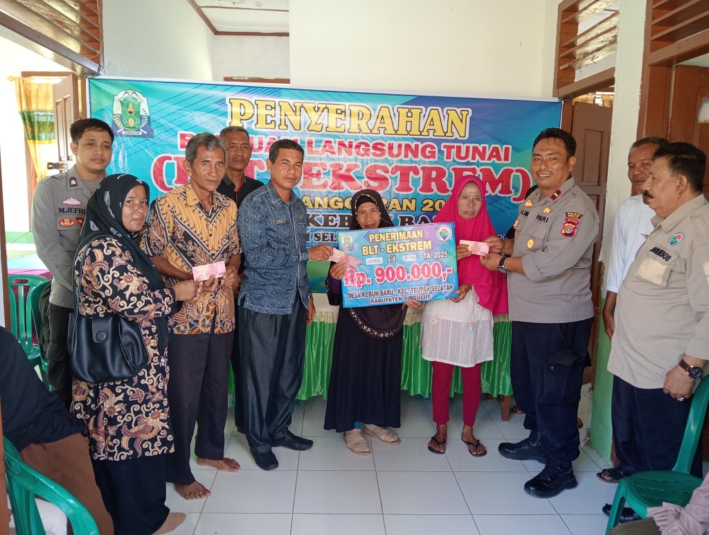 Penyaluran BLT-Exstrim Desa Kebun Baru